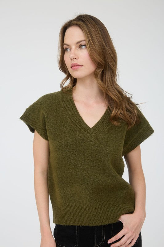 Don't Be Basic Sweater Olive