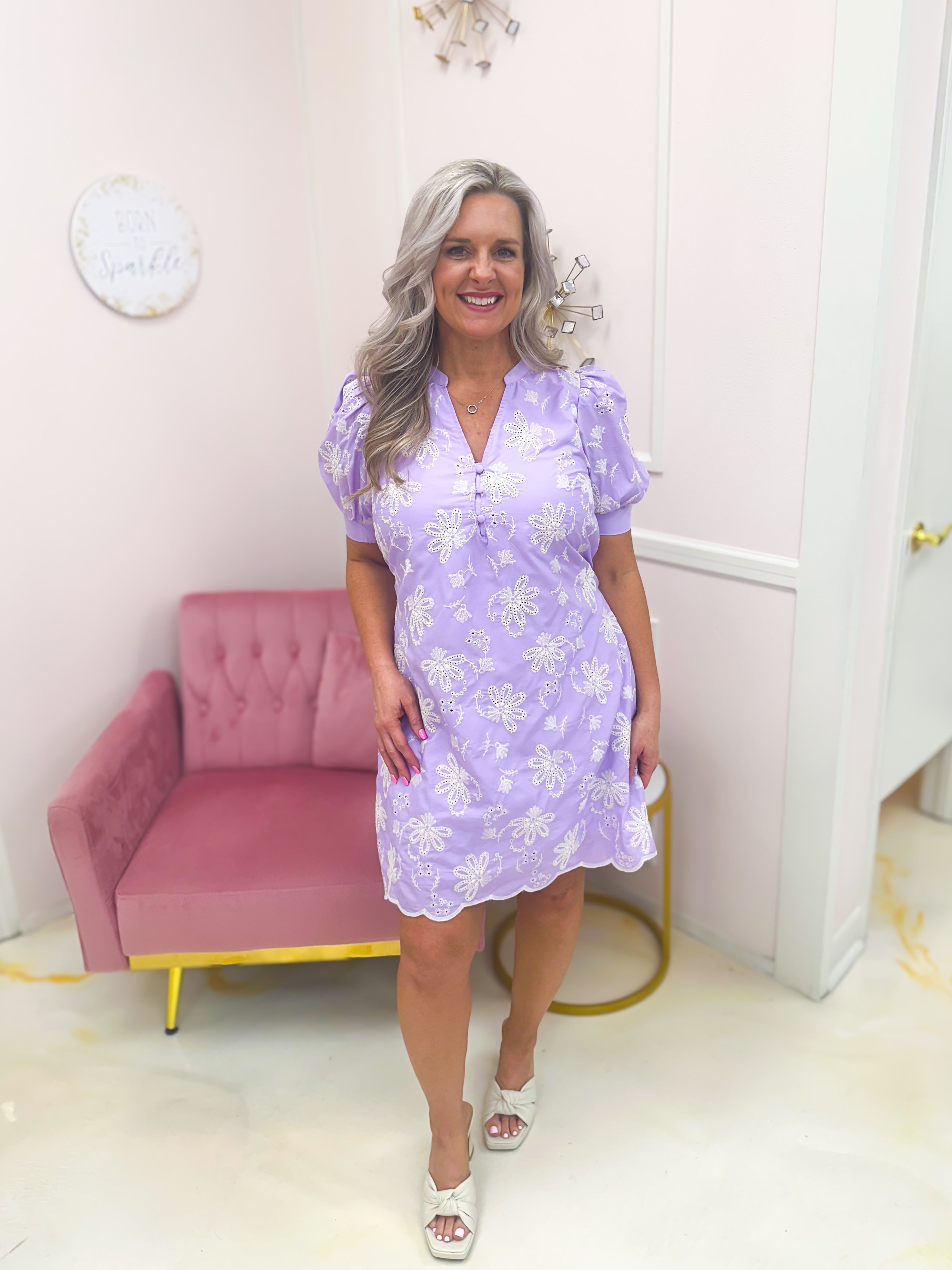 Loving Lace Dress Purple