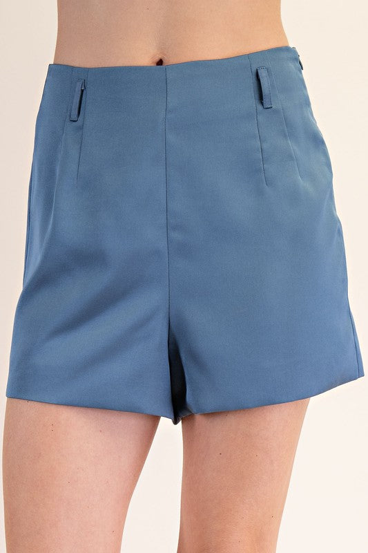 Smooth Like Satin Shorts Blue