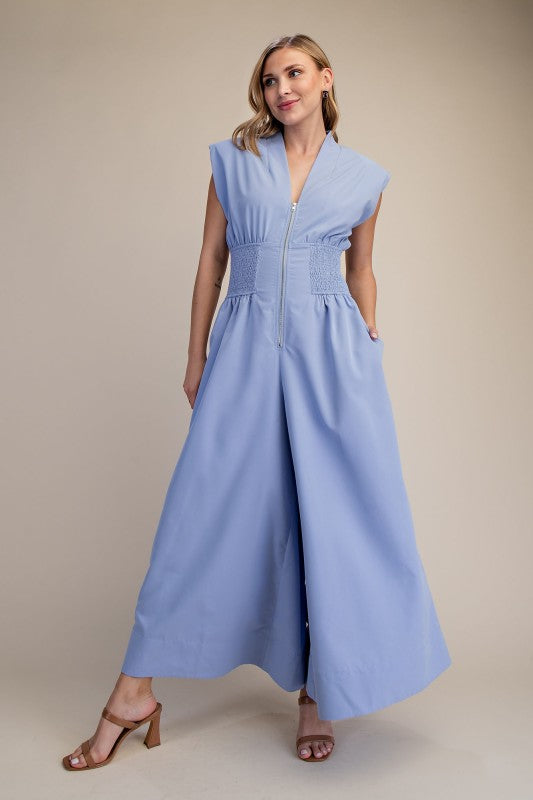 Belmont Beauty Jumpsuit - Blue