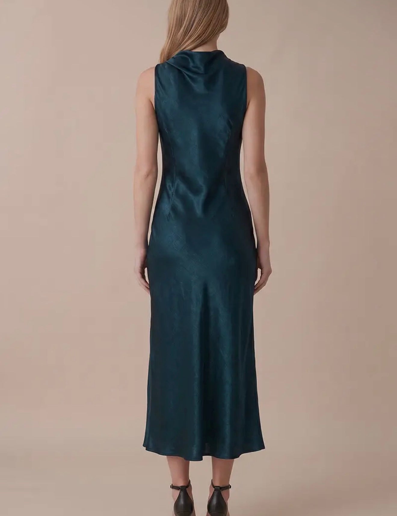 Midnight Romance Midi Dress - Dark Green