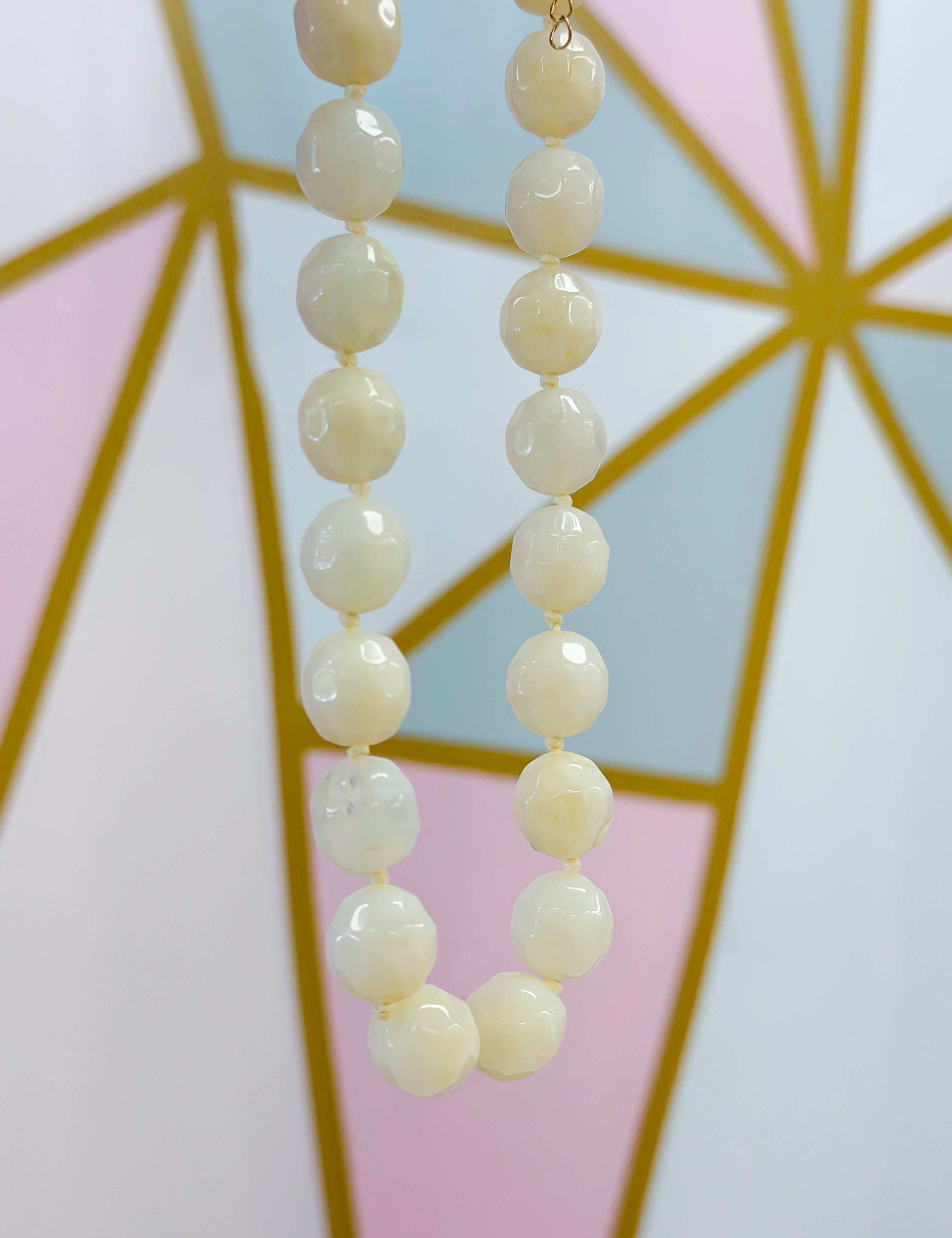 Maddyn Beaded Necklace - Cream