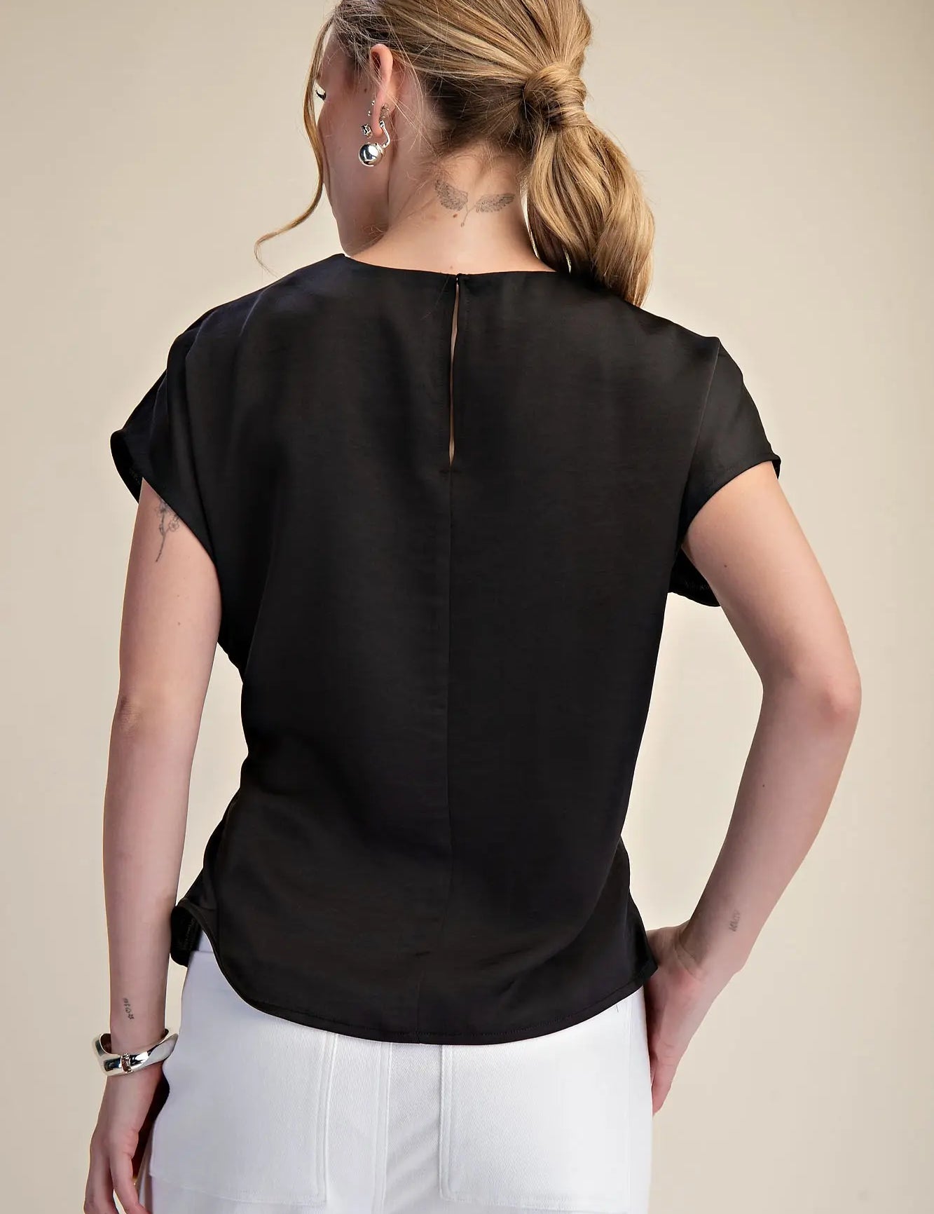 Azure Elegance Top - Black