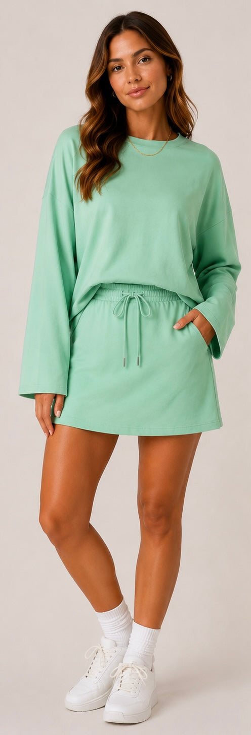 Cute In It Dolman Set - Pistachio