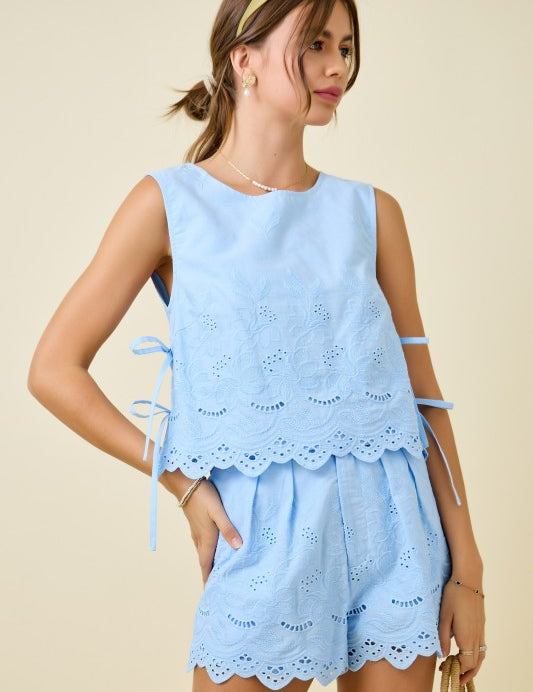 Eyelet Garden Set Blue