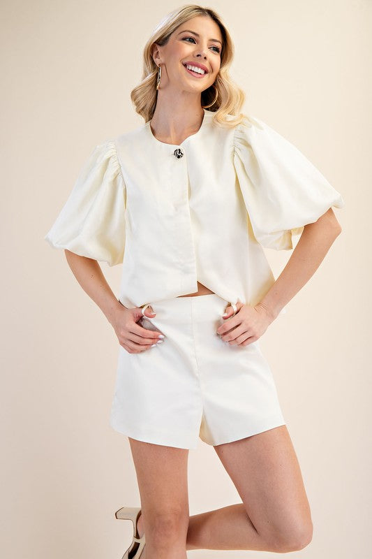Smooth Like Satin Shorts Cream