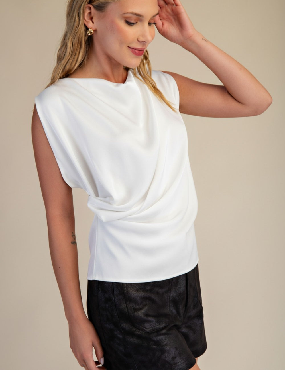 Dreamy Drape Top - Ivory