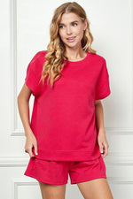 I'll Wear This Everyday Shorts Set Barbie Pink Shortsleeve