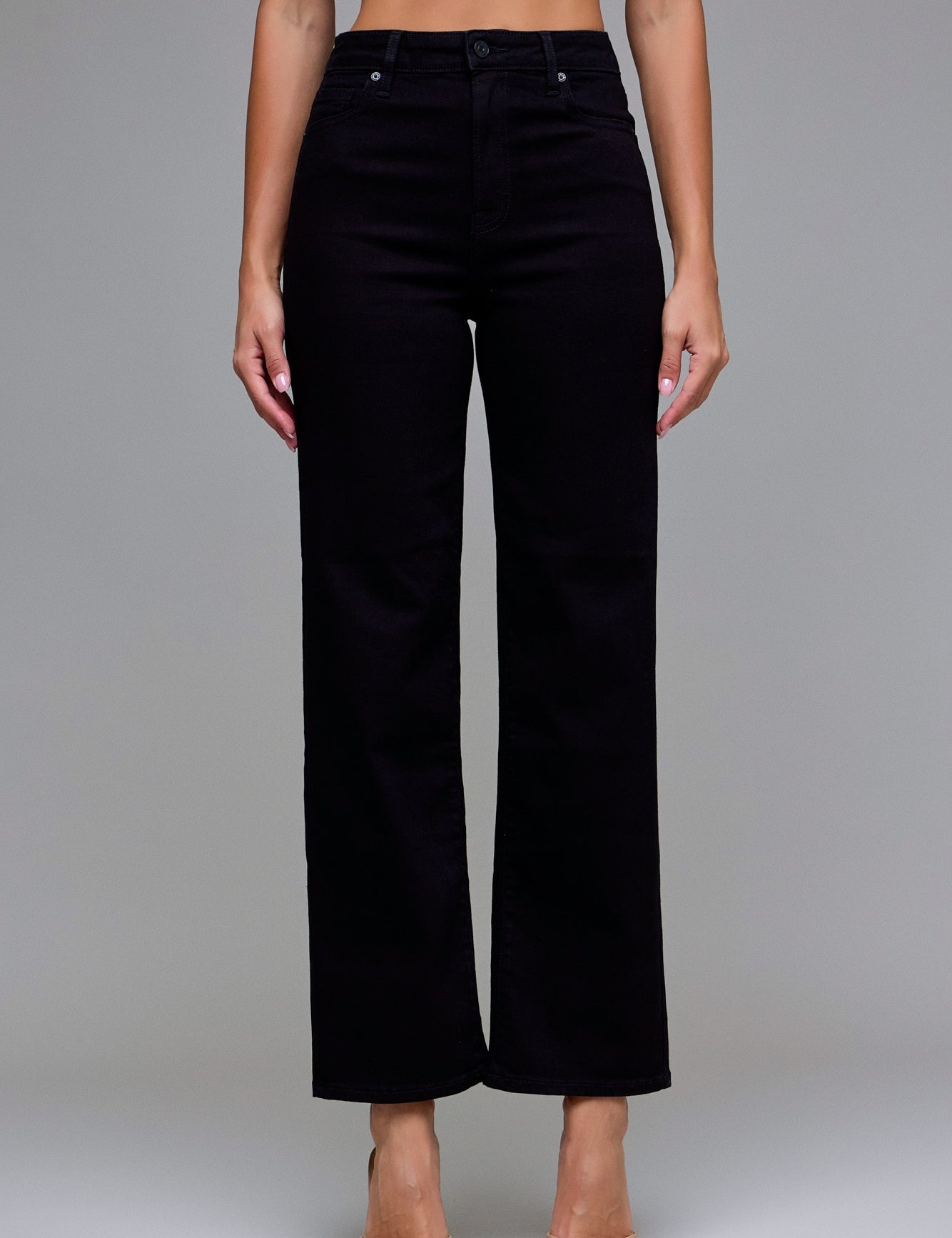 Tracey - High Rise Straight Jean - Black