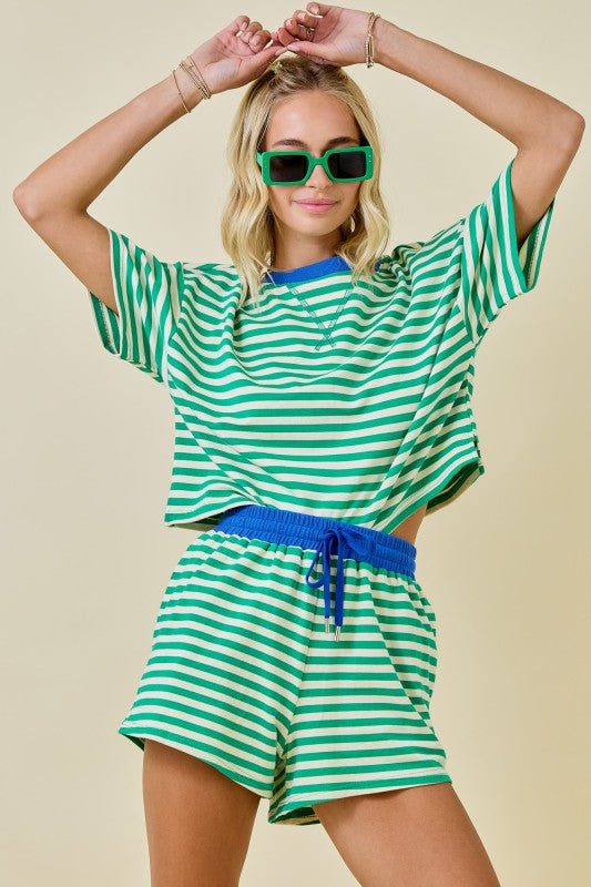 Weekend Stripes Set - Green/Blue