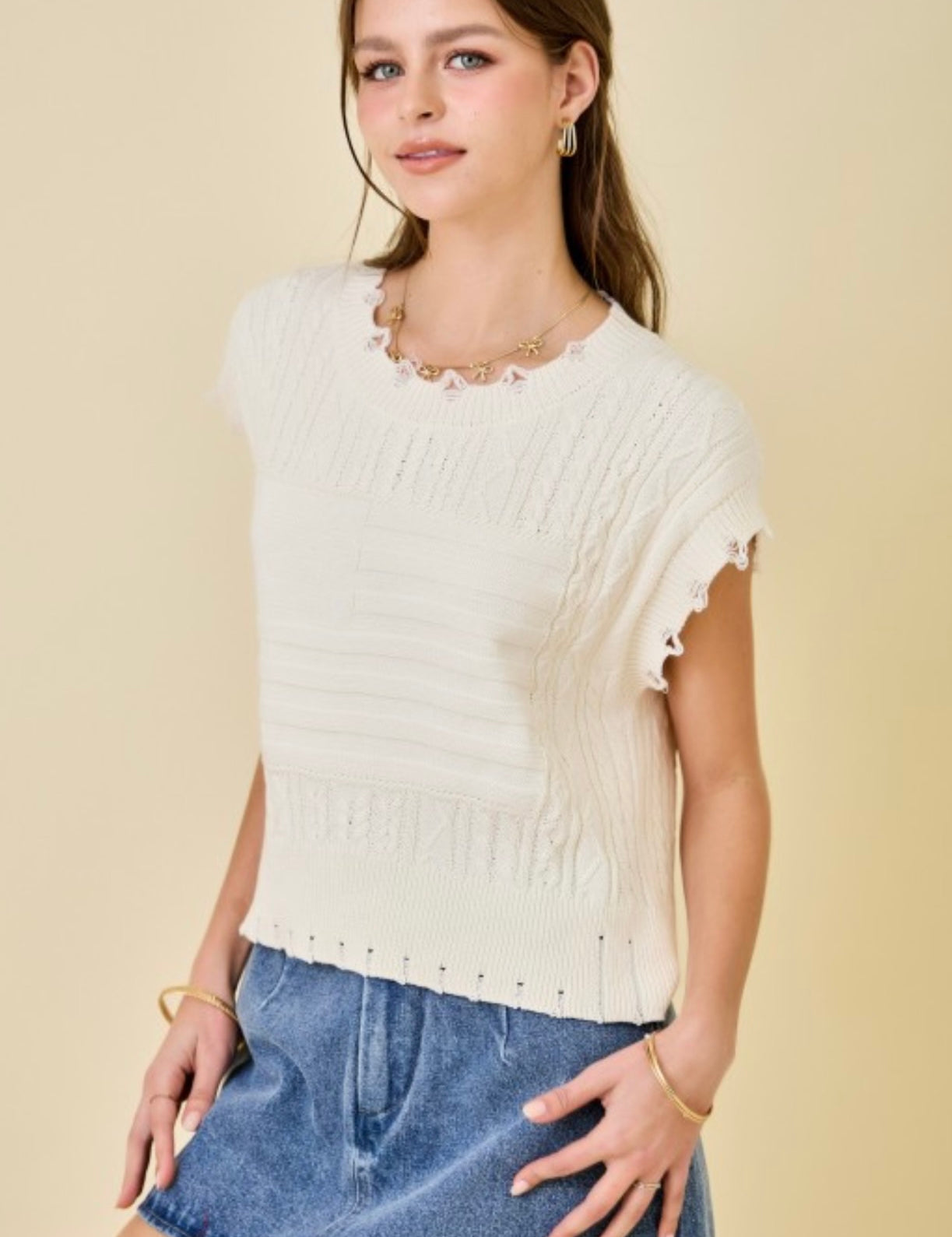 All-American Sweetheart Top - Ivory