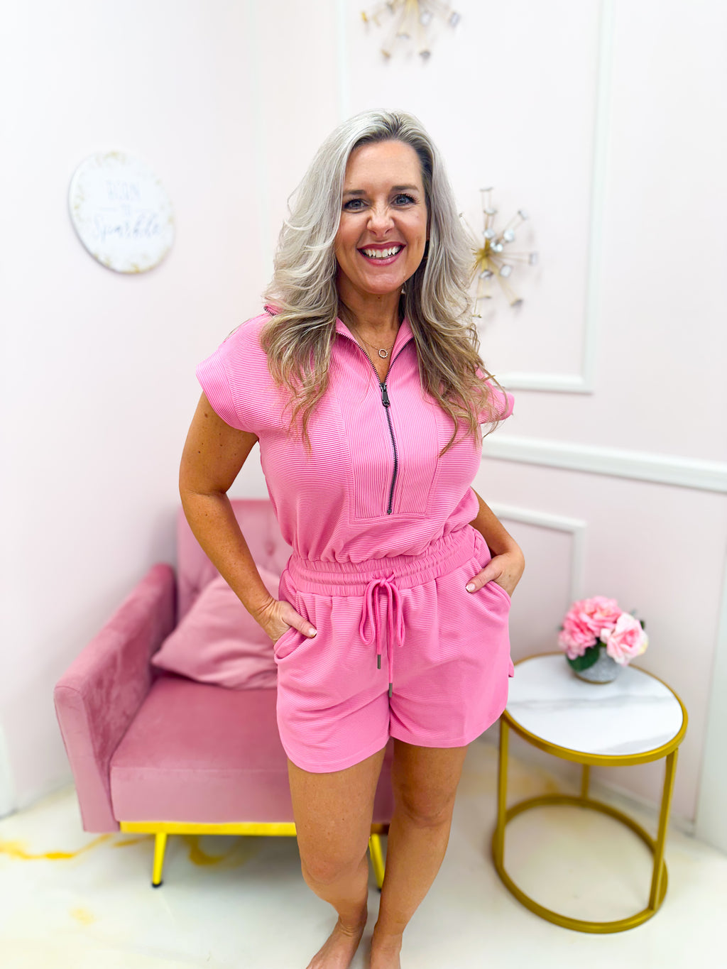 Day By Day Romper Pink