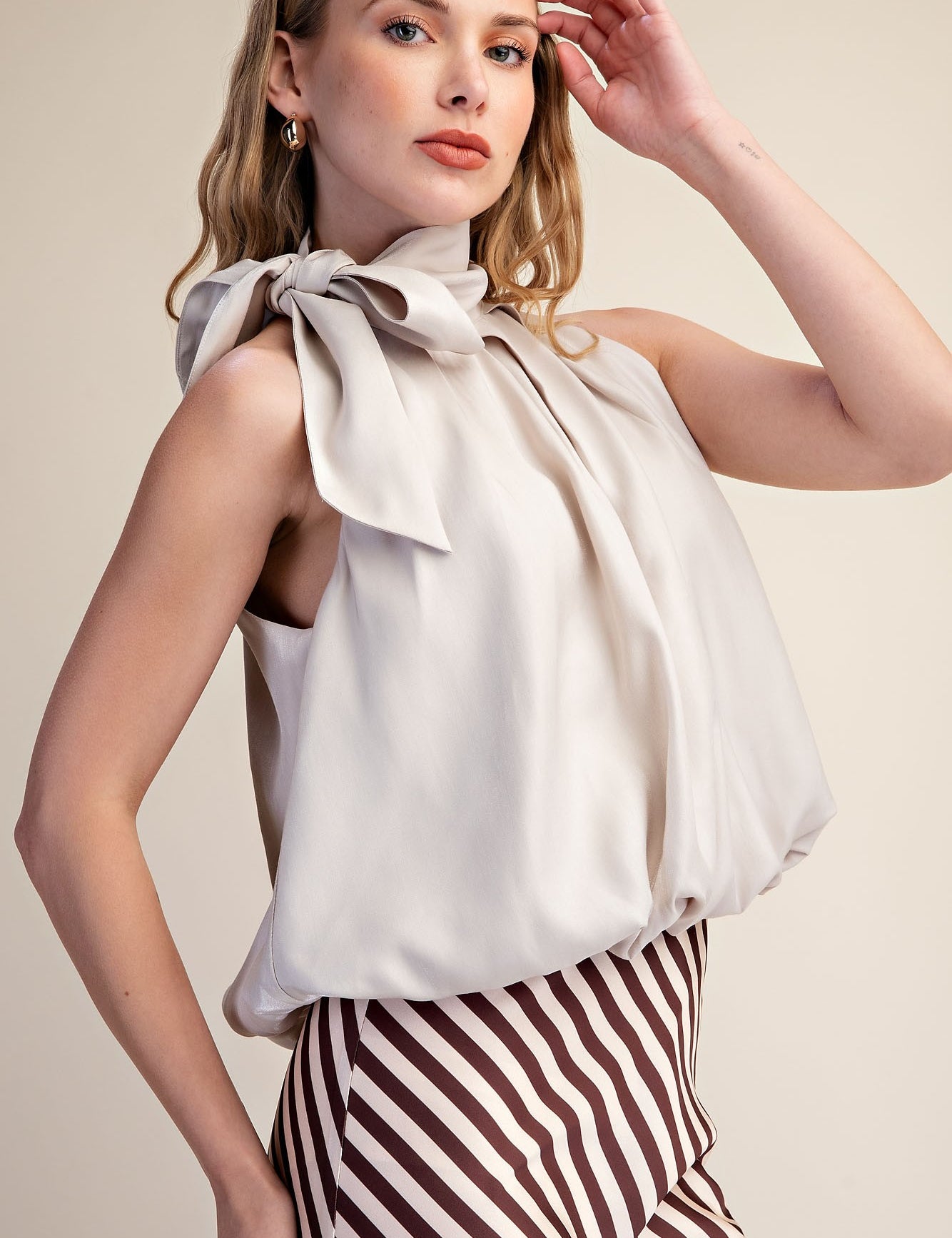Effortless Allure Blouse - Cream