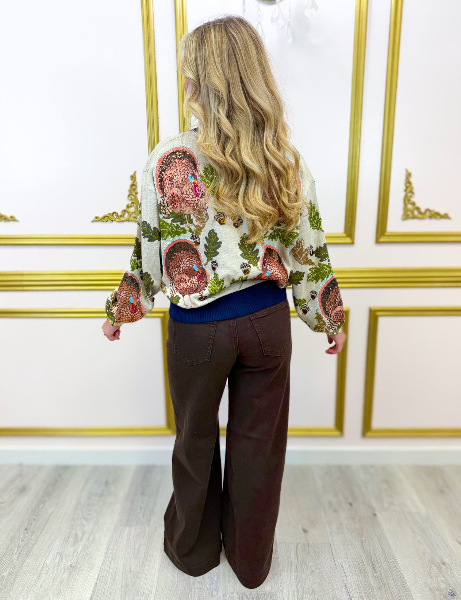Kate Wide Leg Jeans - Dark Brown