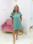 Settling Down Dress Seafoam