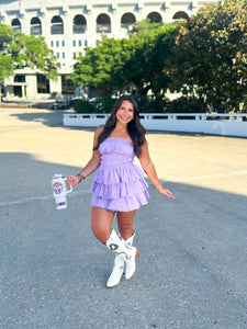 Easy To Please Romper Lavender