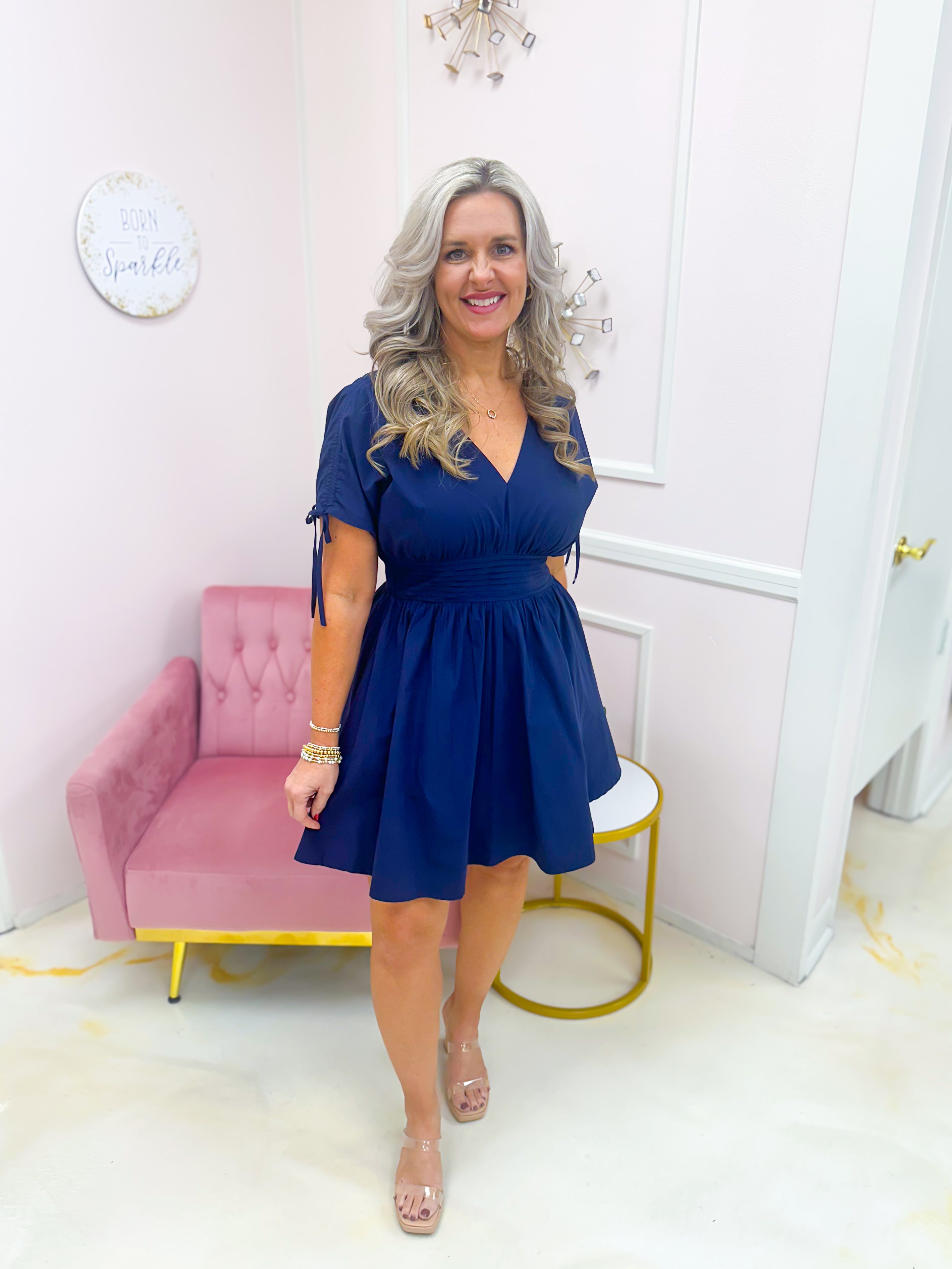 Wearin' This One Out Dress Navy