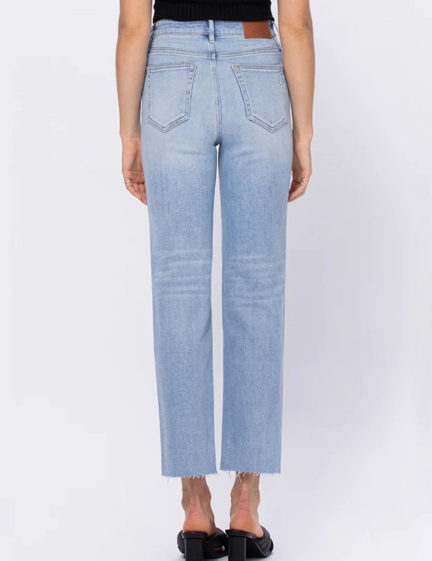 Tracey High Rise Straight Cropped Jeans - Super Light Wash