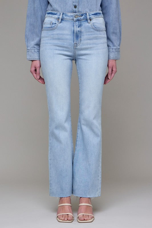 High Rise Bootcut Slit Jean