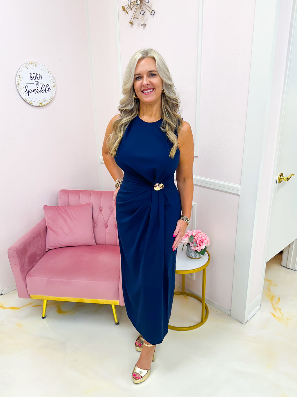 Class Act Dress Navy