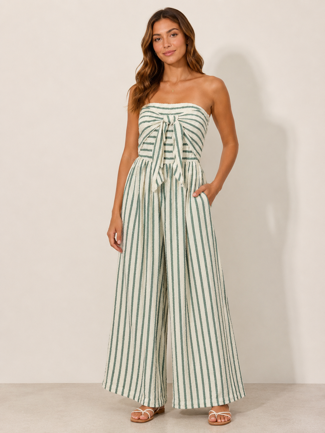Coastal Retreat Jumpsuit - Sage