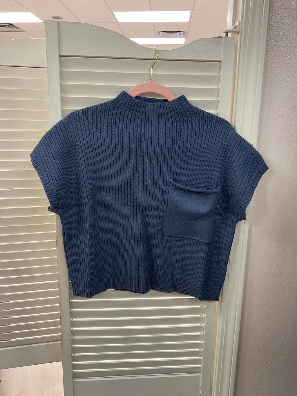 Still Feels Good Top Denim Blue