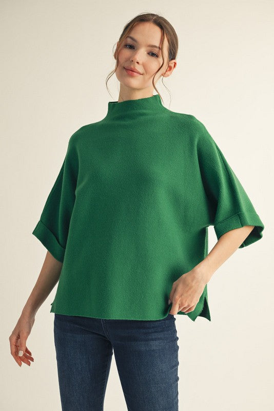 Mod Meets Moody Sweater Green