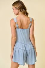 Southern Flair Romper Light Denim