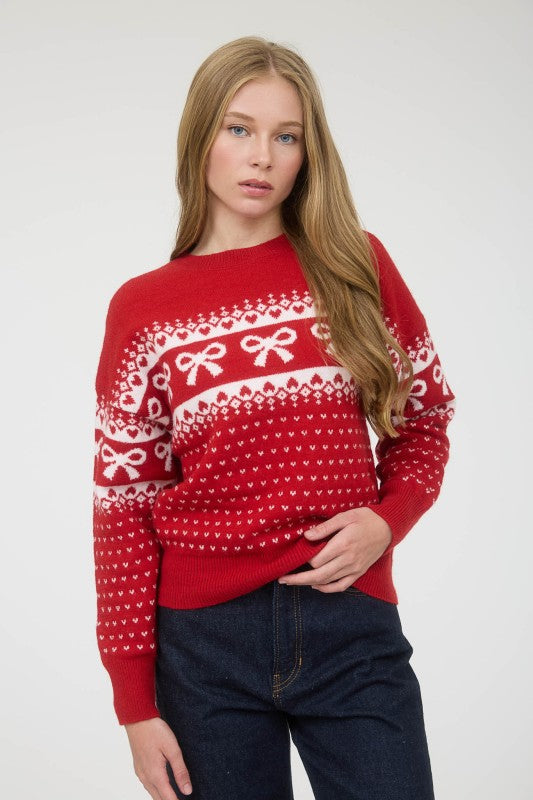 Wrap Me Up Sweater Red