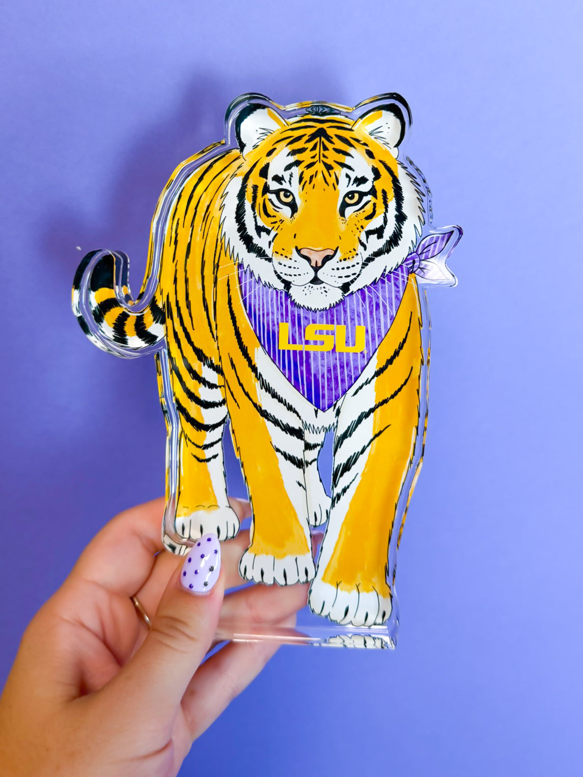 LSU Tiger Acrylic Block Shelfie