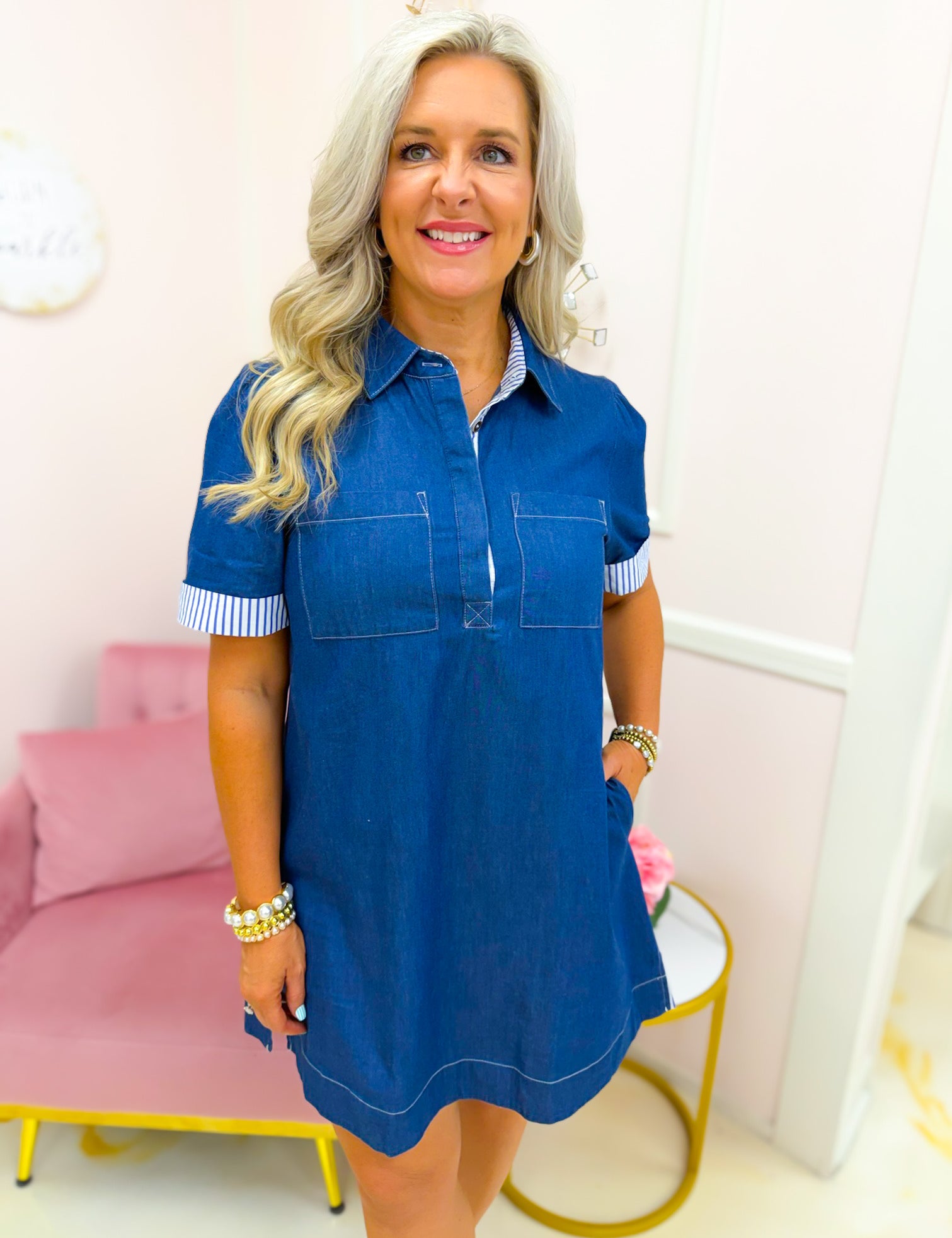 Dockside Denim Mini Dress