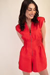Perfect On You Romper Red