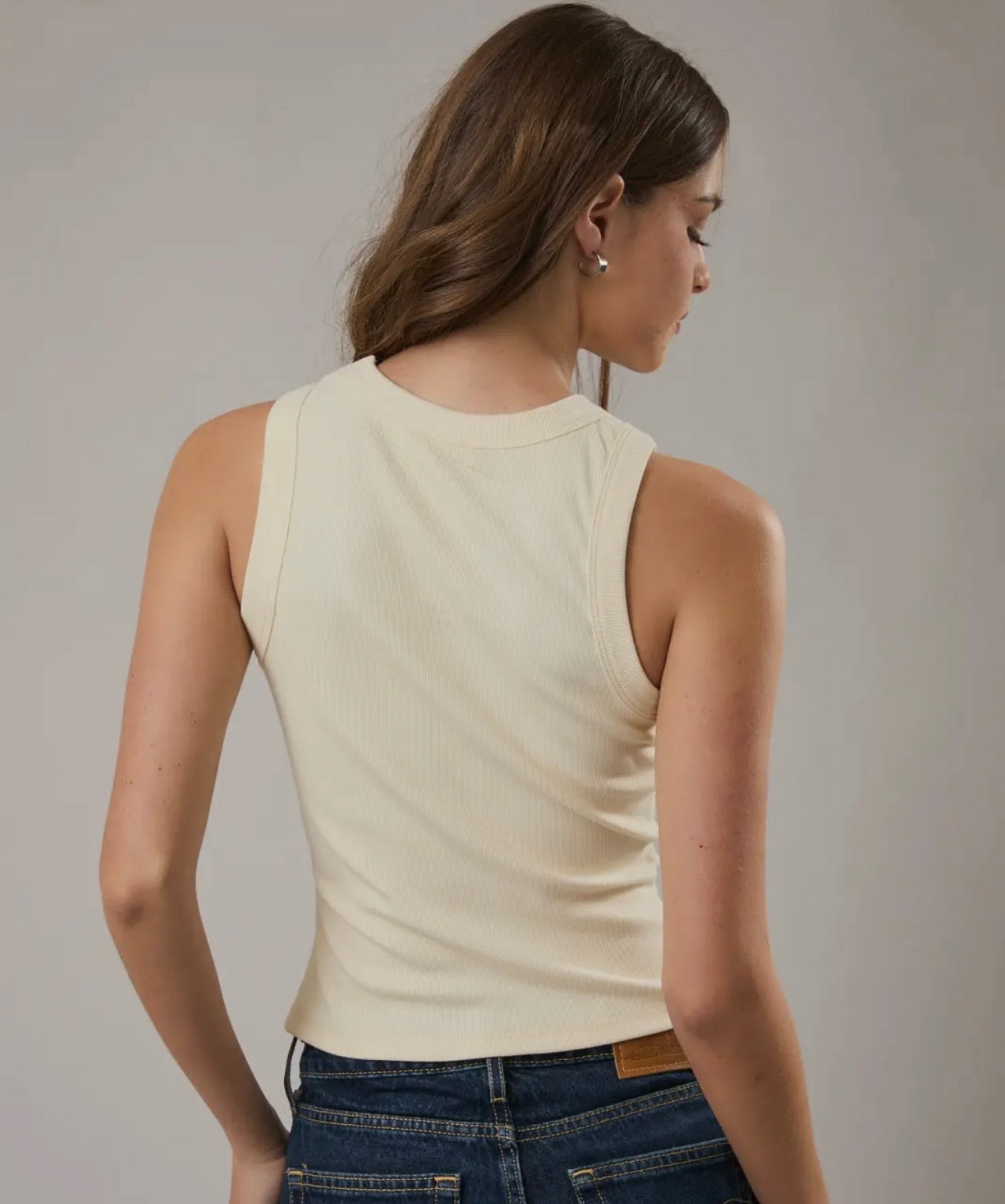 Everyday Rib Tank Cream