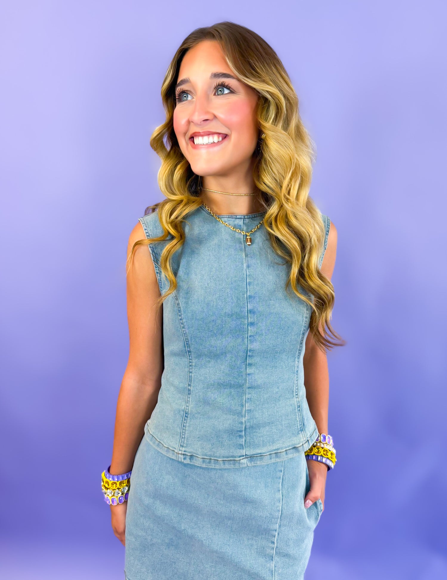 Dazzle Me In Denim Set