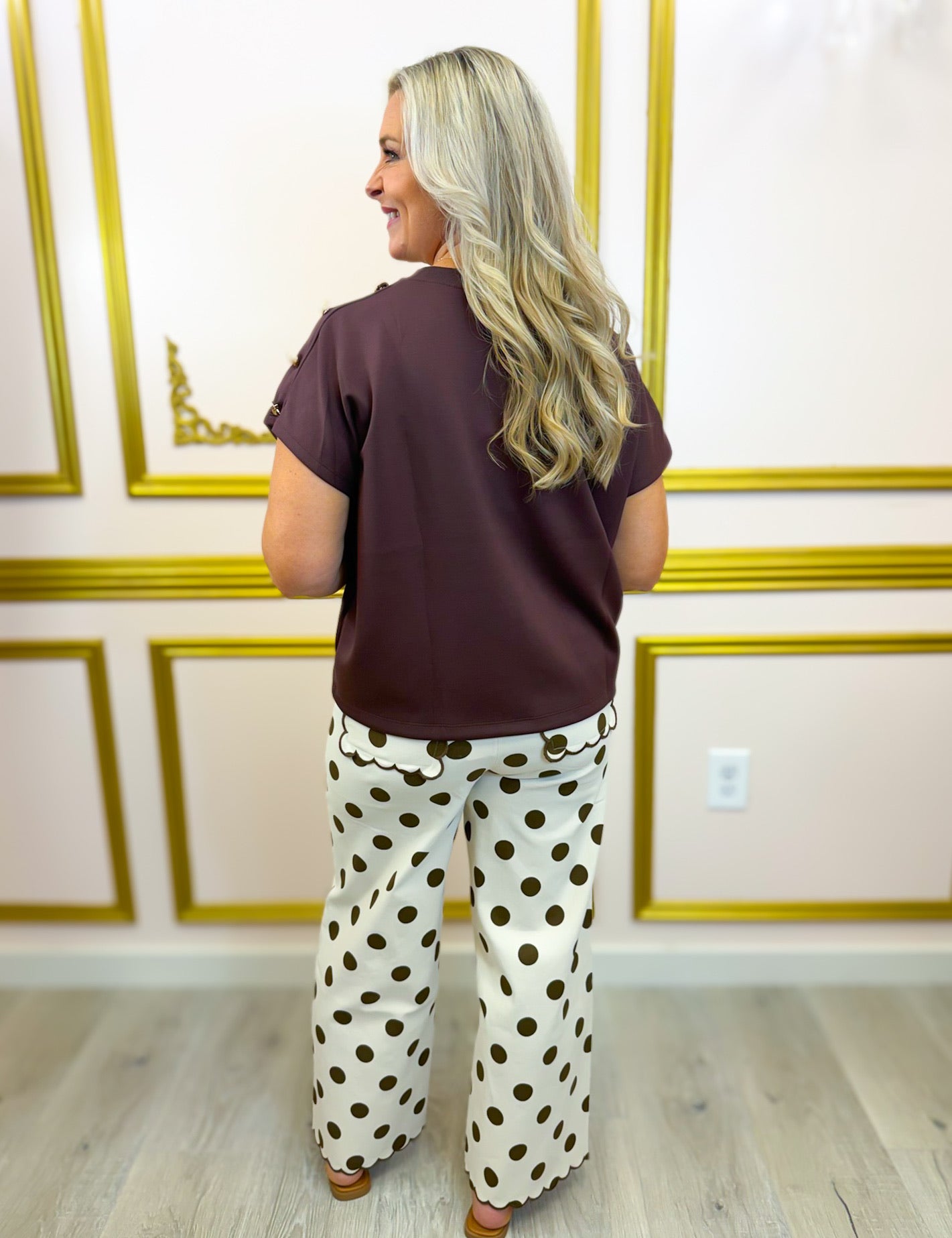 Sweet Spot Scallop Pants - Ecru