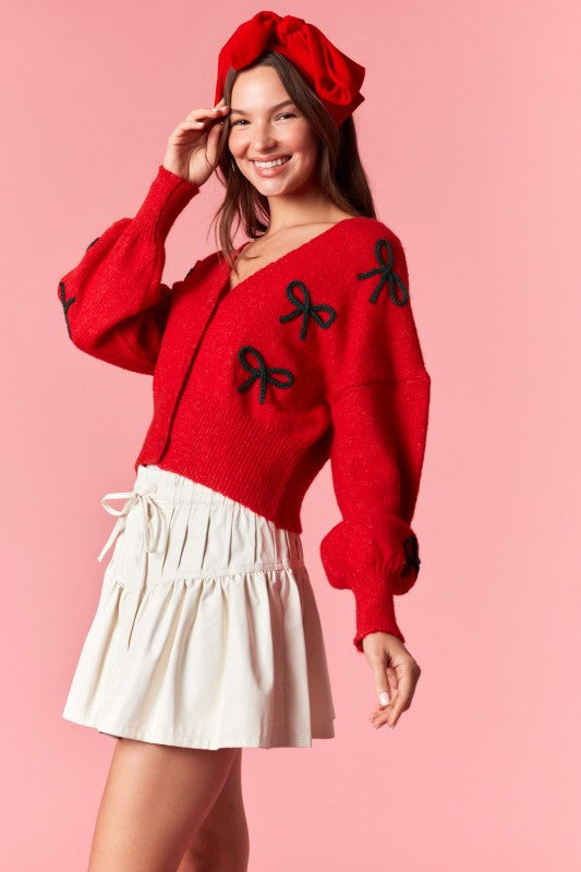 Braided Bows Cardigan