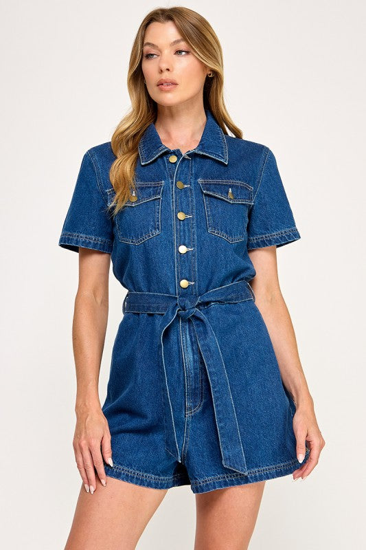 Weekend Wrangler Romper - Denim