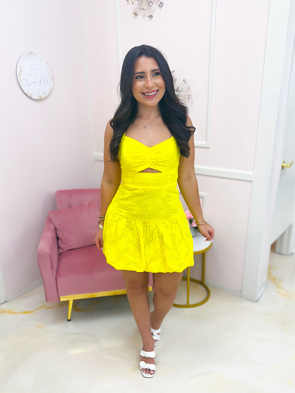 Here Now Dress Lemon