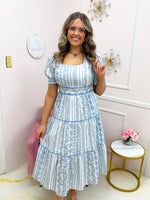 Feminine Charm Dress blue