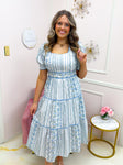 Feminine Charm Dress blue