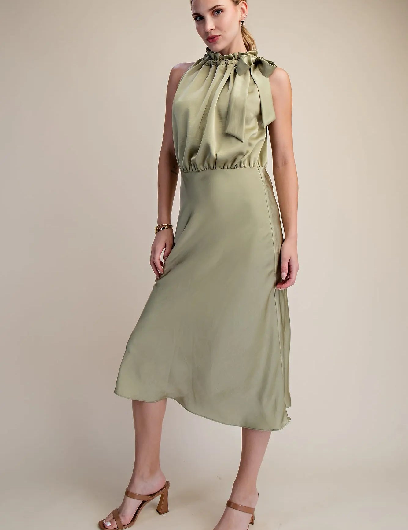 Nostalgia Nights Midi Dress - Sage