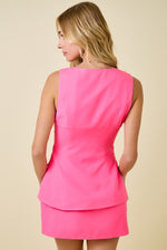 I Mean Business Romper Pink