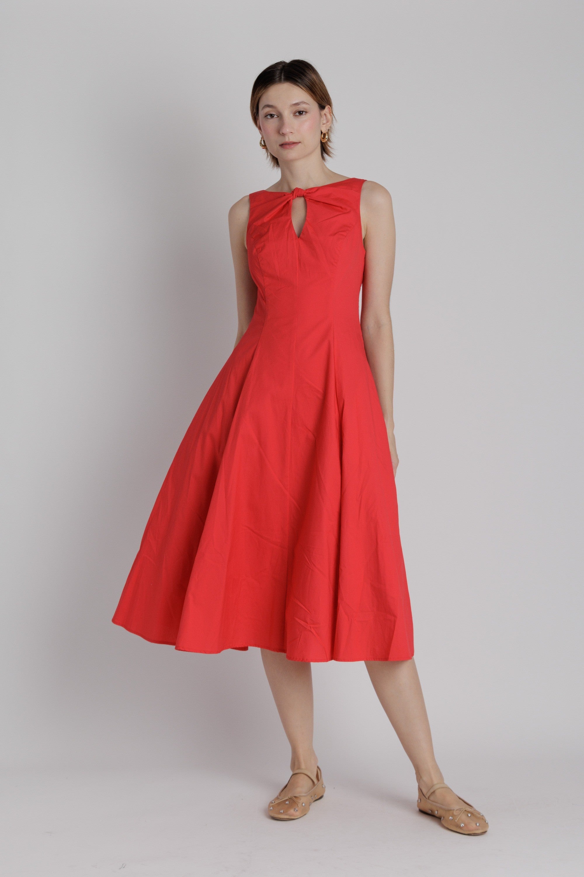 Ember Grace Midi Dress - Red