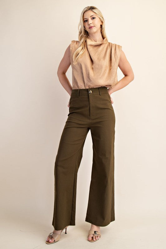 Forever Falling For You Pants Olive