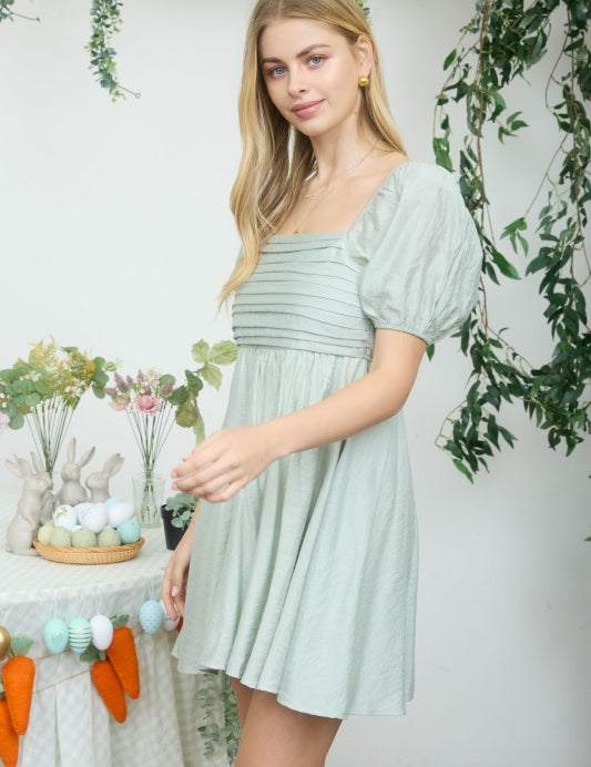 Monroe Mini Dress - Sage