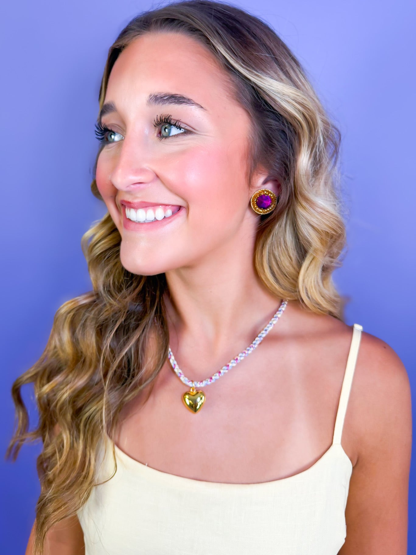 Game Day Round Beaded Studs