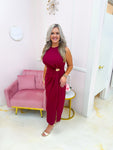 Class Act Dress Burgundy