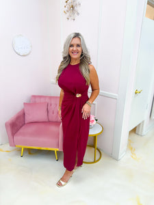 Class Act Dress Burgundy