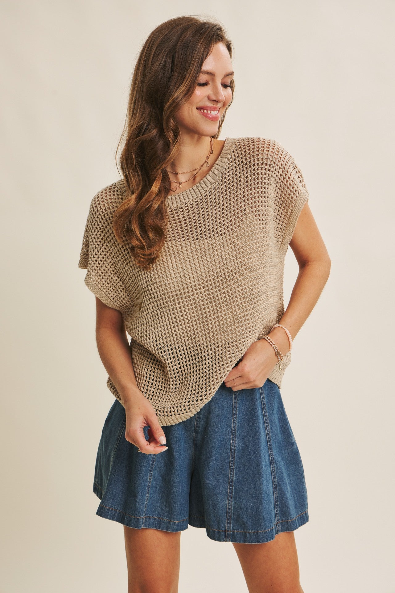 Sandbar Breeze Knit Top - Natural