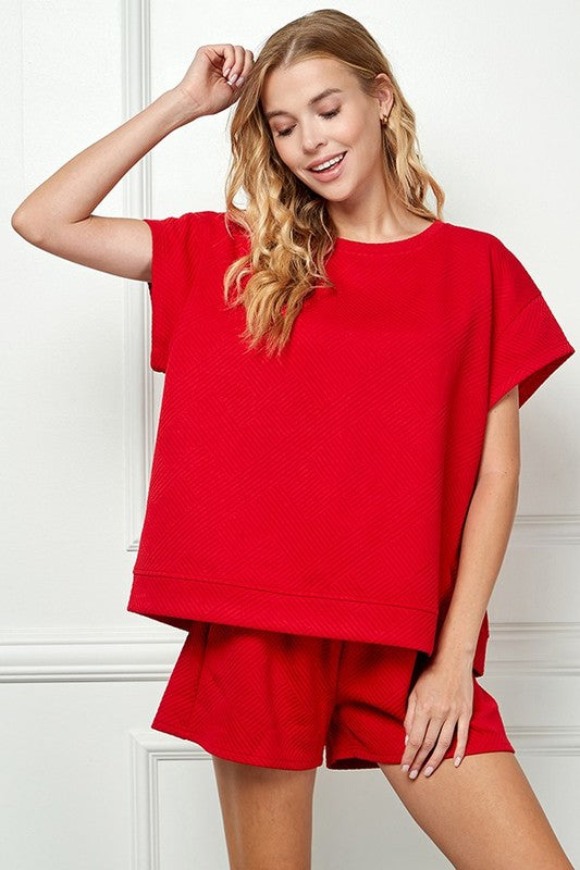 I'll Wear This Everyday Shorts Set Red